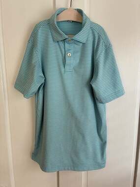 Peter Millar Summer Comfort Boys' Striped Performance Jersey Polo Shirt